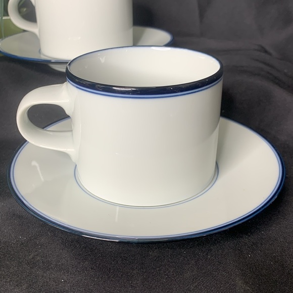 Set of 2 retired DANSK Concerto Allegro Blue mugs and saucers - Picture 3 of 9
